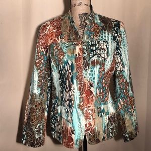 Alfred Dunner Flower Animal Print Jacket